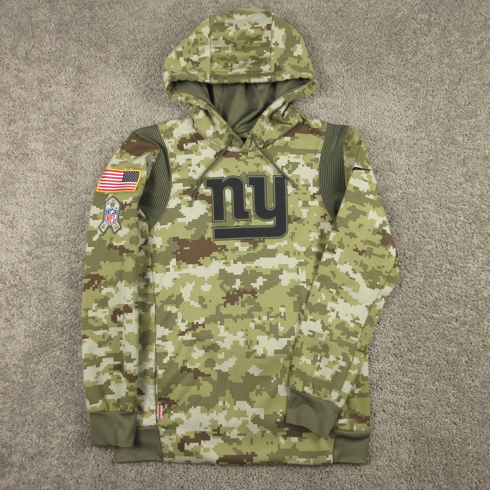 New York Giants Hoodie Mens Small Green Digital Camo Nike NFL Salute To Service